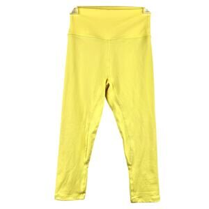 Til You Collapse TYC Effortless Classic High Waist Yellow Leggings Size XXS